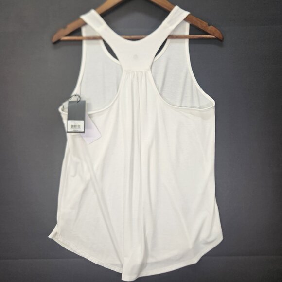 Traj3ctory Activewear Women's Size M White Racerback Training Tank Top - Picture 4 of 9